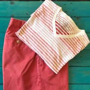 Men's Twill Shorts and  T-shirt Combo Set